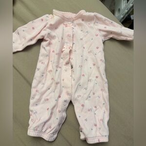 Carter's Pink and Blue Floral Footie